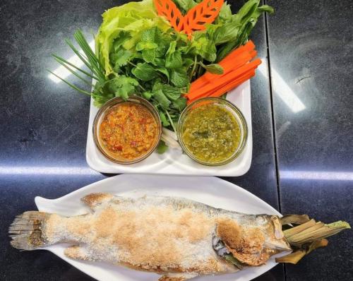 Grilled Fish with Dips